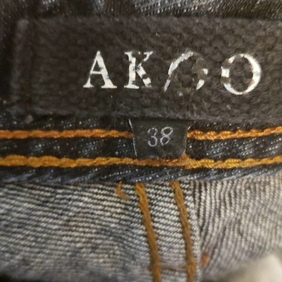 AKOO Sz 38 Big Oak Fit Slim Cut Dark Wash Denim Jeans - Picture 9 of 9